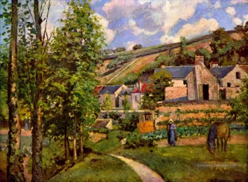l’ermitage de pontoise 1874 Camille Pissarro paysage Peinture à l'huile